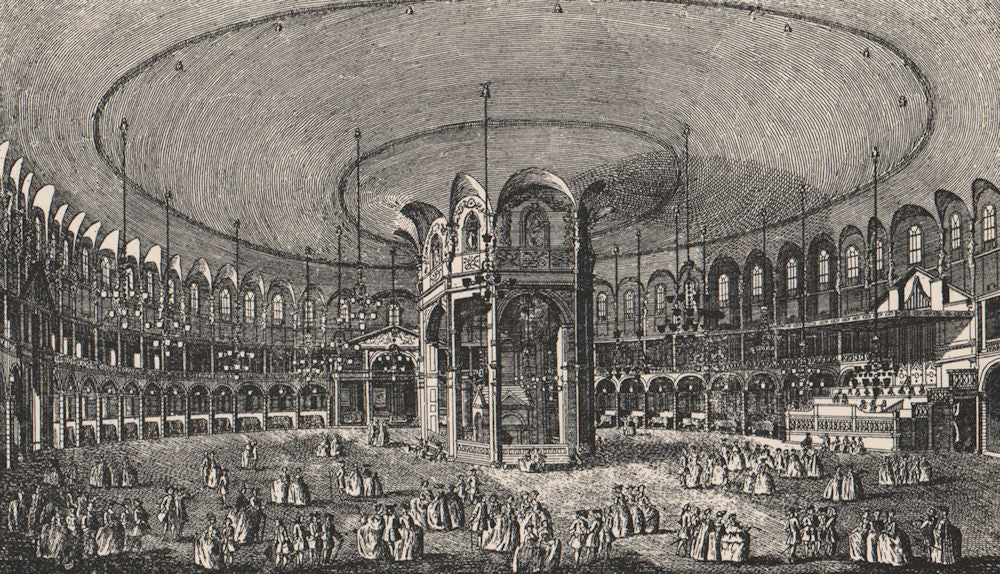CHELSEA. Inside the Rotunda in Ranelagh Gardens. Copy of original. SMALL 1900